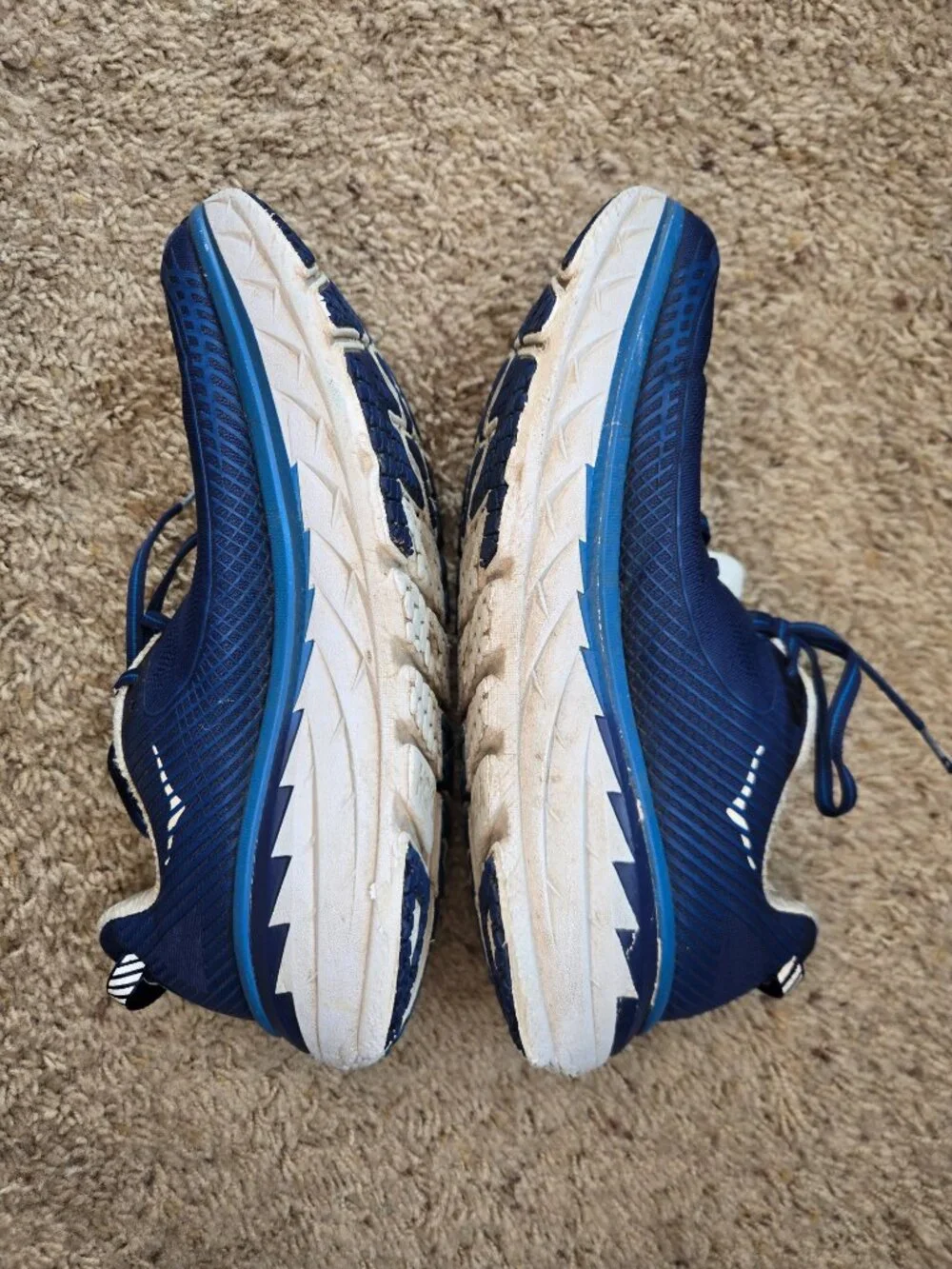 Hoka One One Bondi 5 Blue White Cushioned Running Shoes Men’s US Size 9
